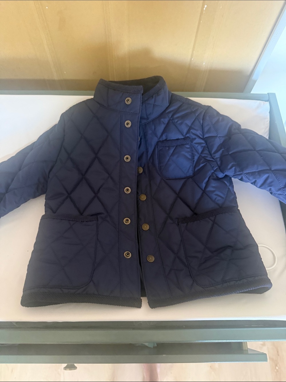 Janie and Jack Navy Quilted Jacket